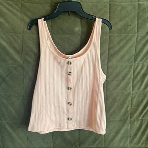 Pink Button Mudd Crop Tank Top